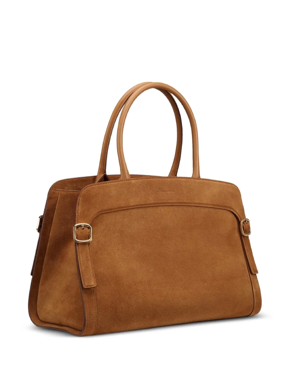 Santoni Suède schoudertas Bruin