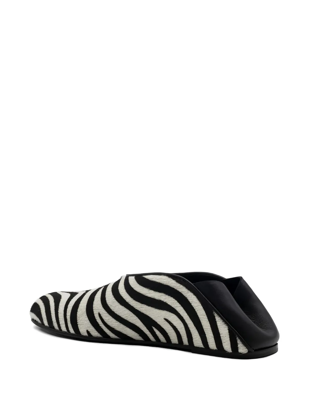 GIABORGHINI Granny zebra-print mules Wit