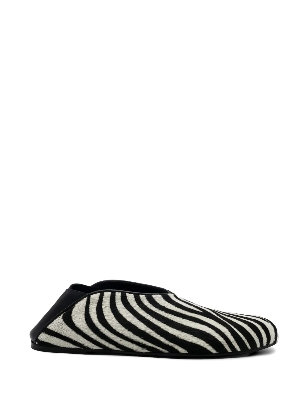 GIABORGHINI Granny zebra-print mules - Bianco