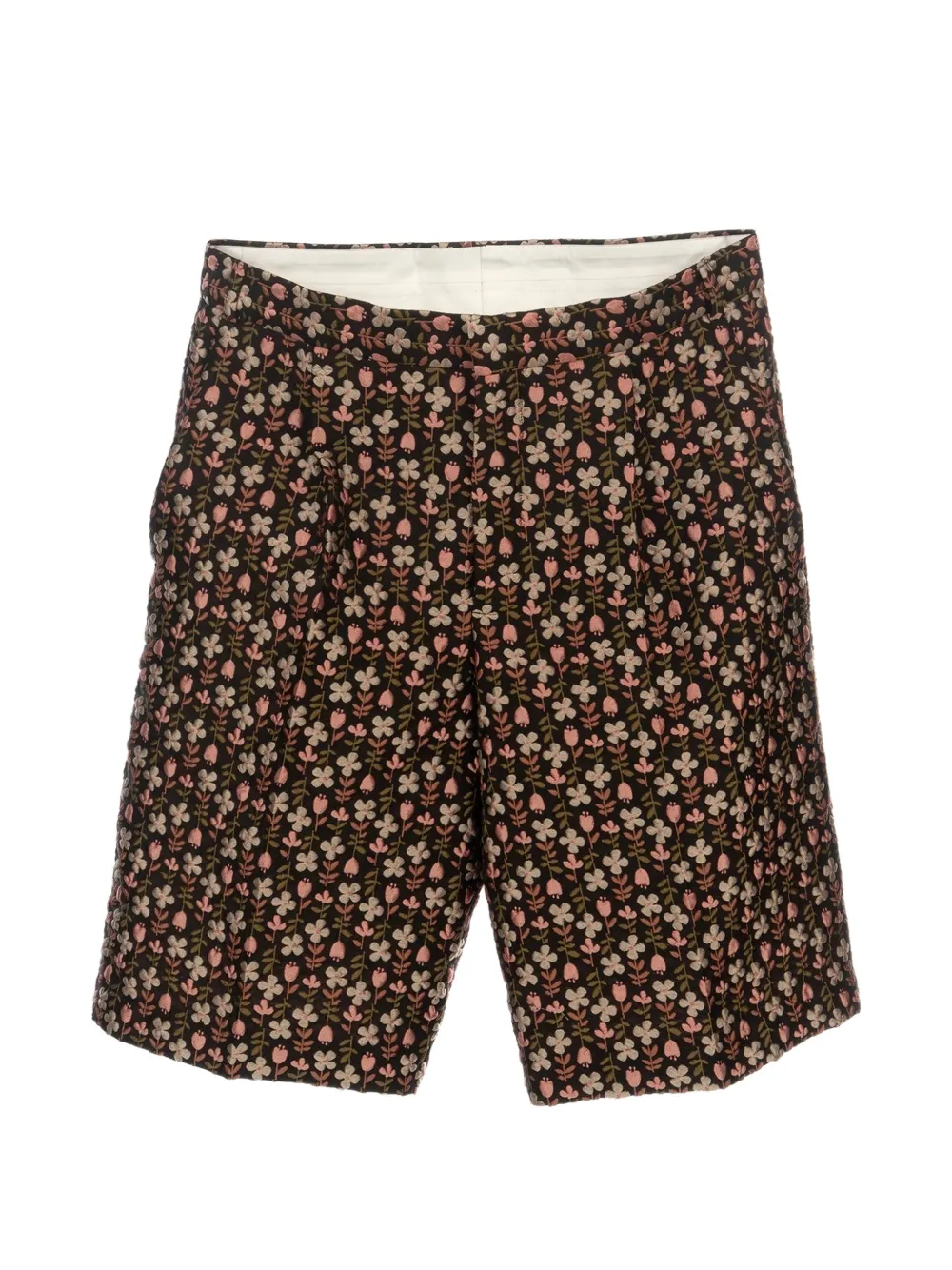 Walter Van Beirendonck floral-print jacquard shorts - Nero