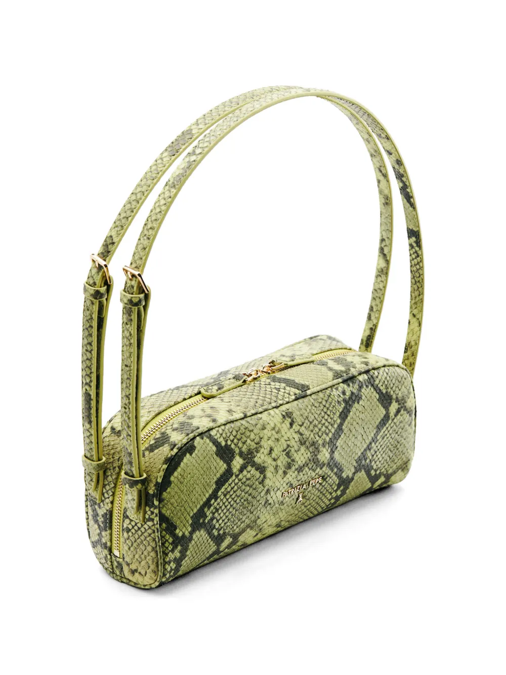 Patrizia Pepe Schoudertas met pythonprint Groen