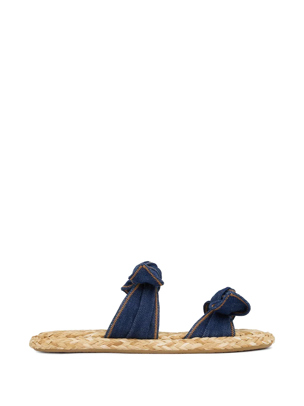 ZIMMERMANN Carousel bow-detail woven-sole flat sandals - Blue