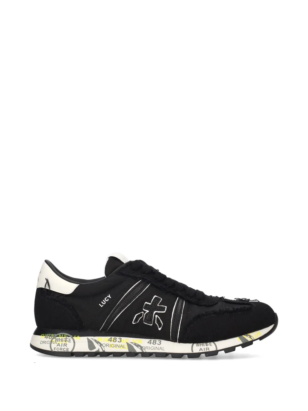 Premiata Lucy panelled sneakers Zwart