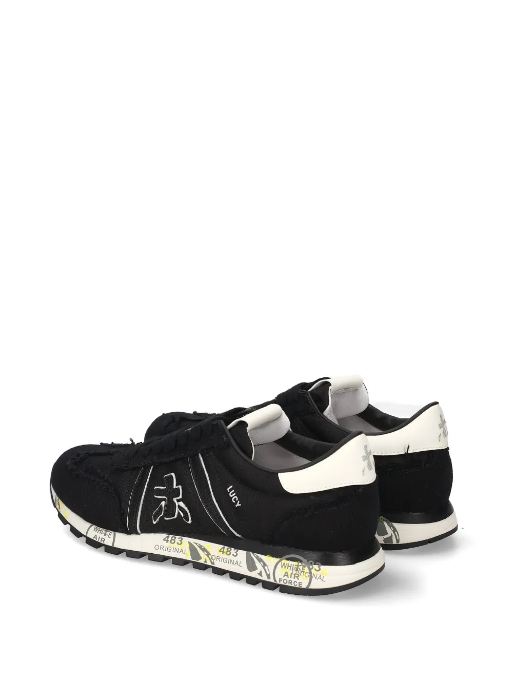 Premiata Lucy panelled sneakers Zwart