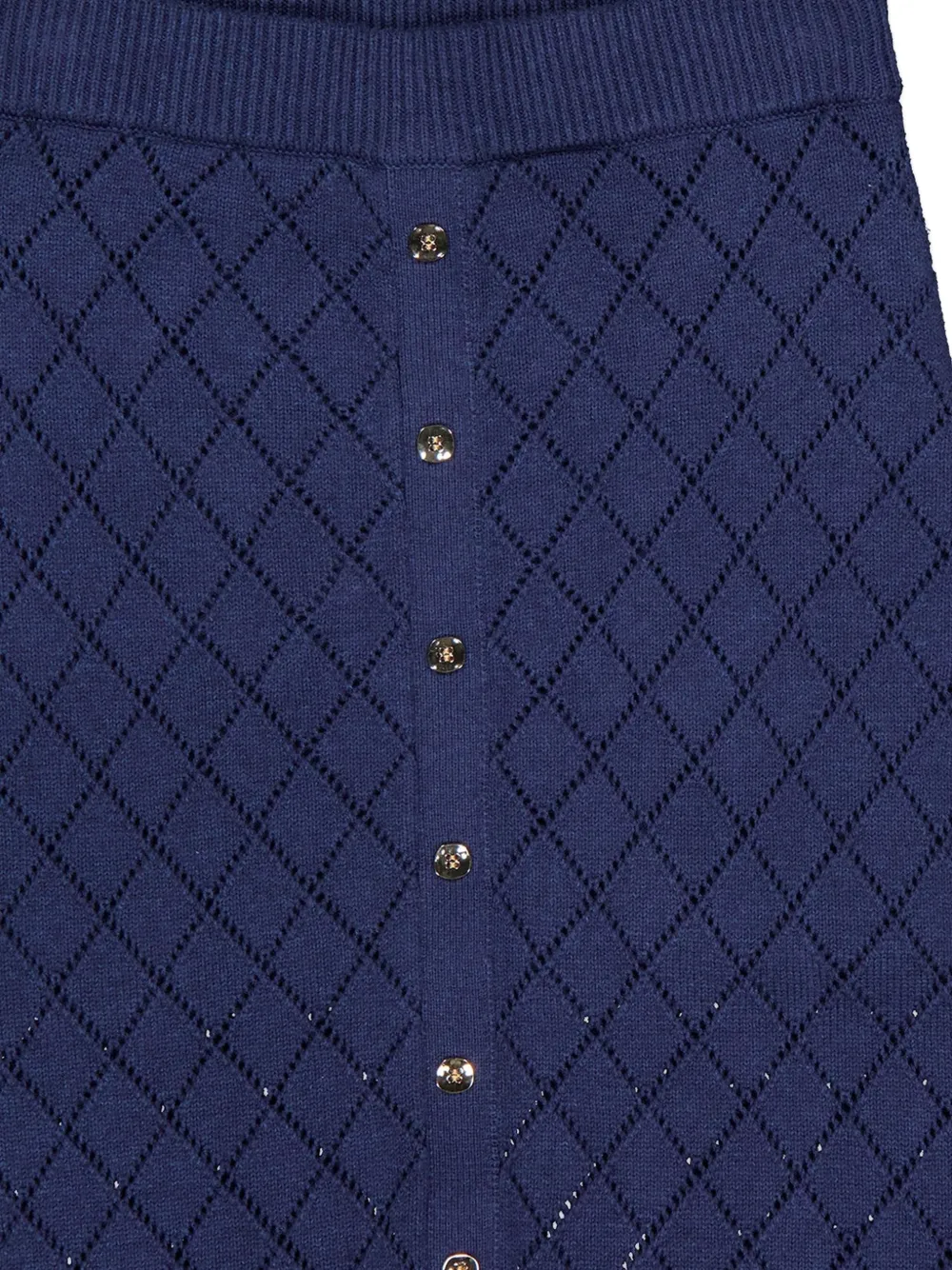  Hevron Falda Con Motivo De Rombos - Azul 