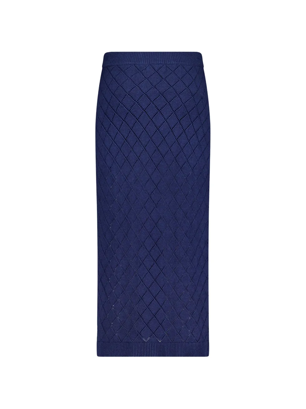 Hevron Falda Con Motivo De Rombos - Azul 