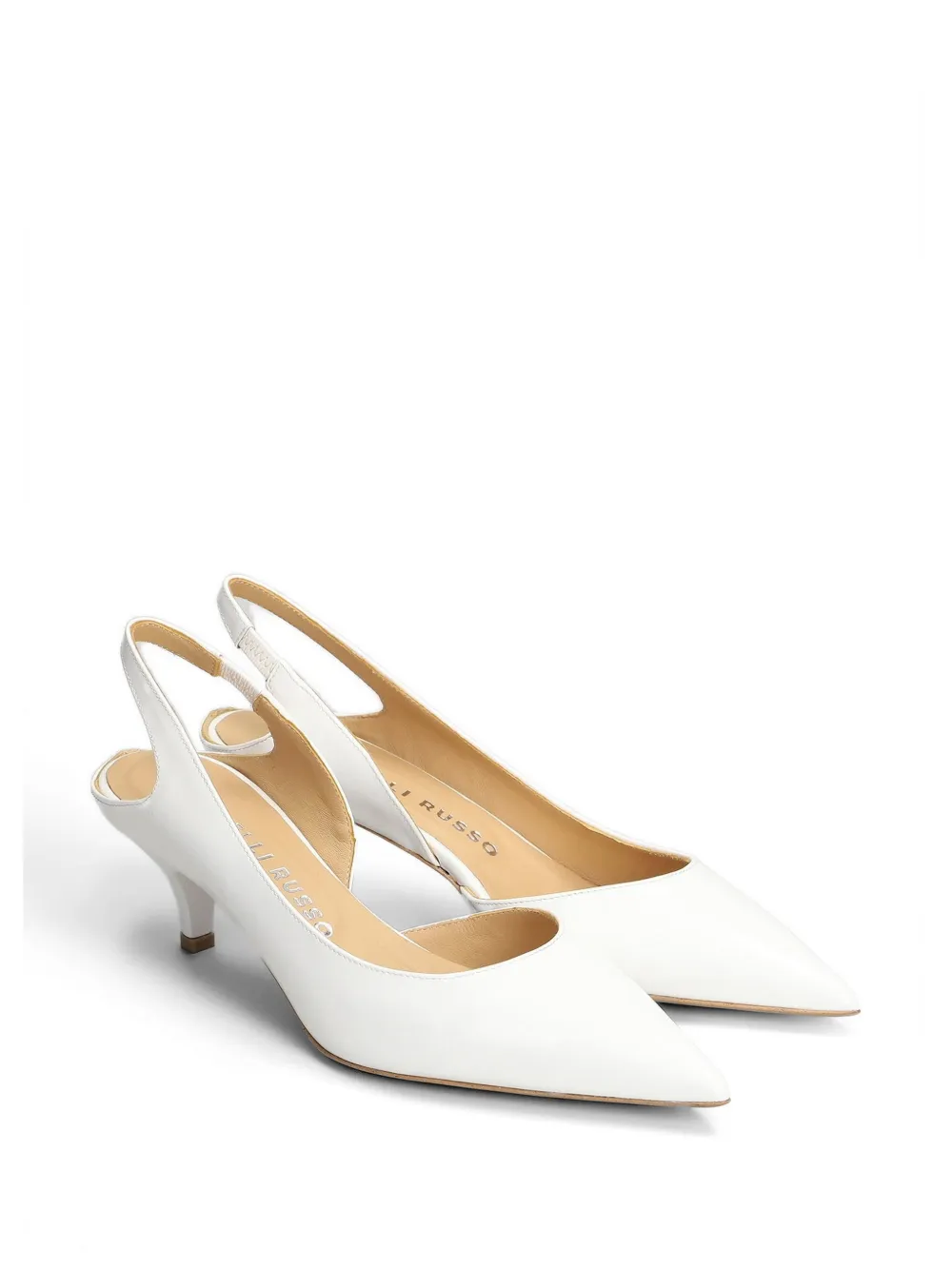 Fratelli Russo Slingback pumps met hak Wit