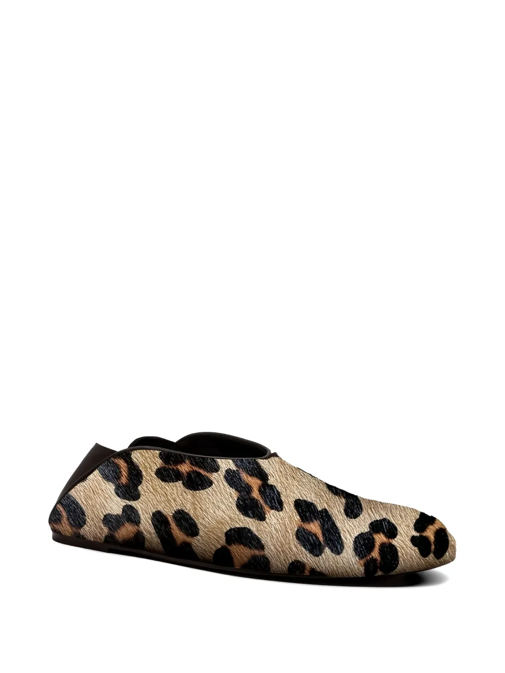 GIABORGHINI Granny leopard-print mules Beige
