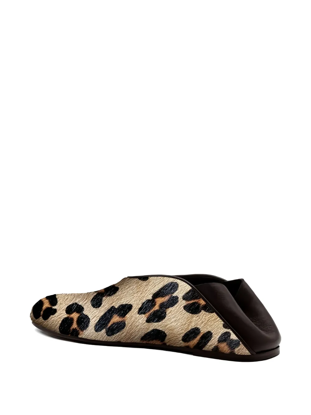 GIABORGHINI Granny leopard-print mules Beige