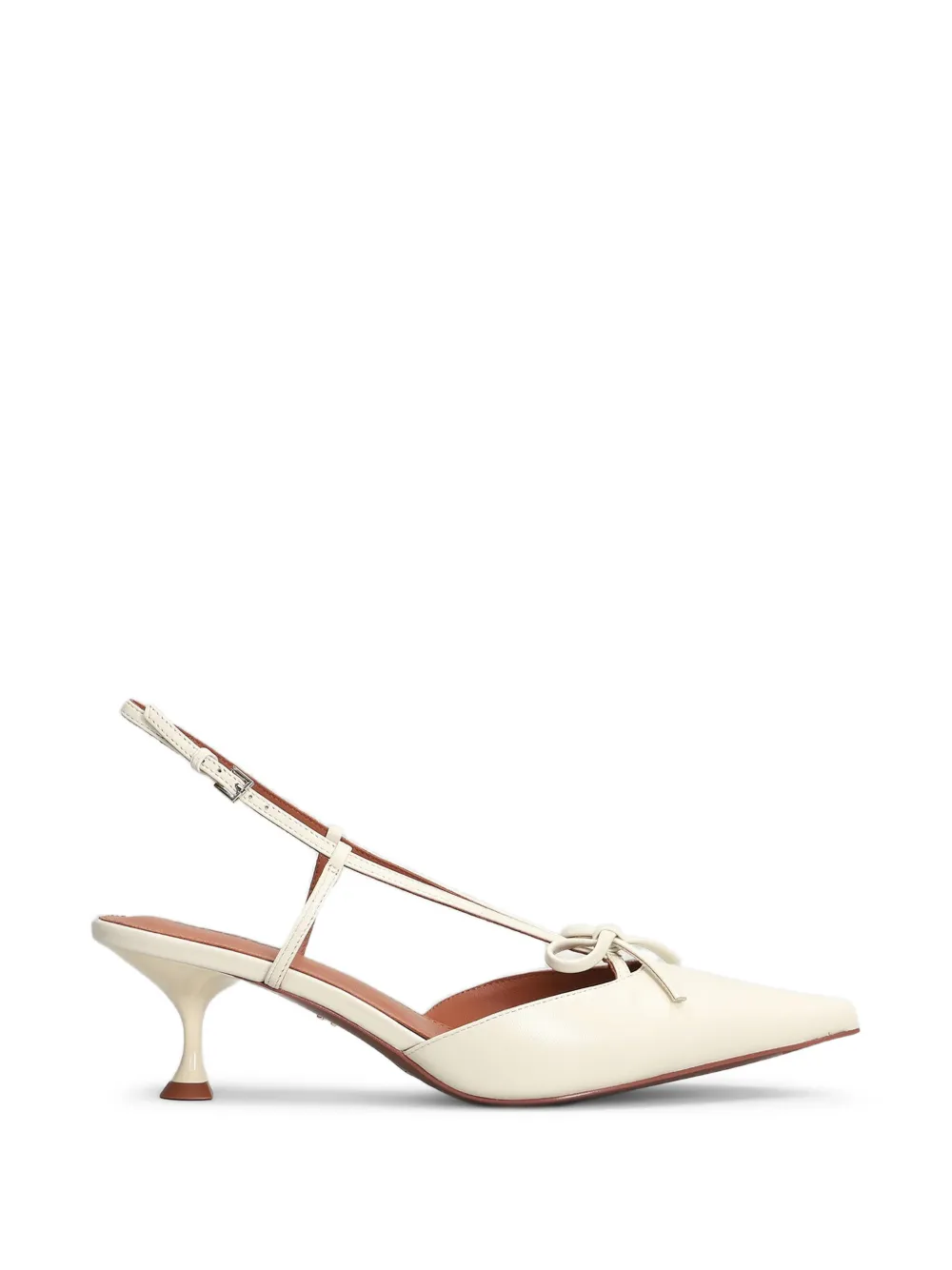 Lola Cruz Audrey bow-detail slingback pumps Beige