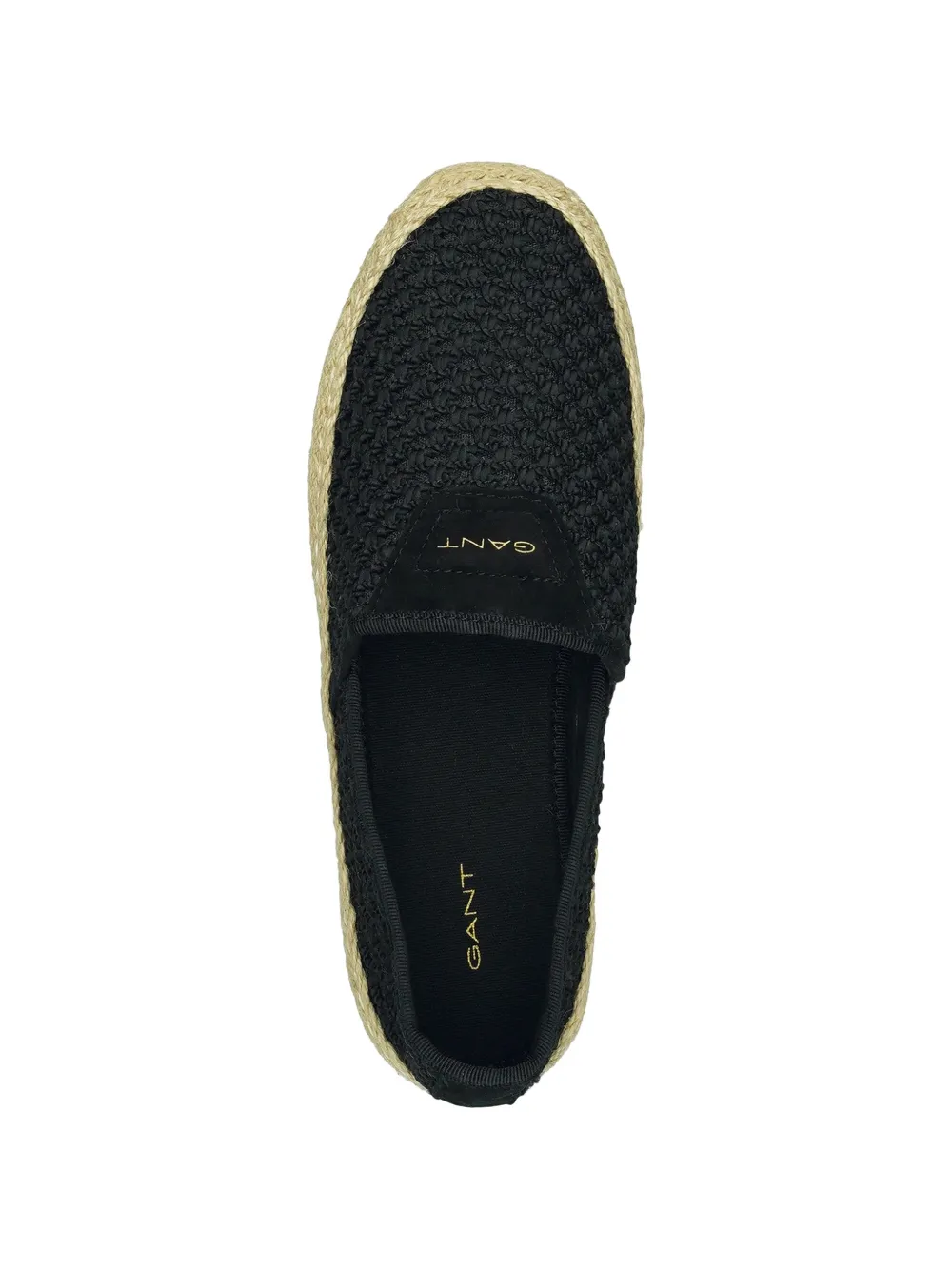 Gant Raffiaville woven slip-on espadrilles Zwart