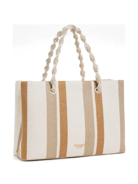 TWINSET сумка-тоут с полосатой ручкой