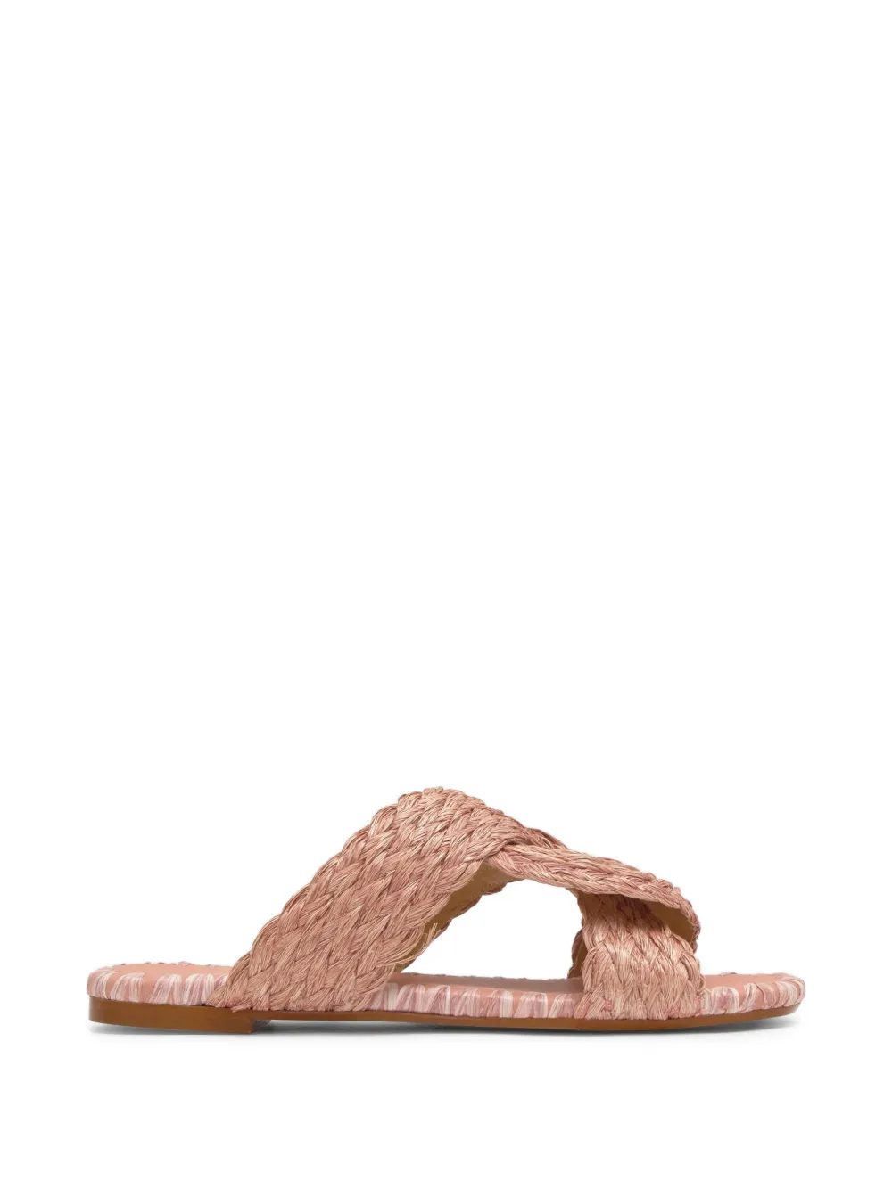 Castañer braided crossover-strap flat sandals Roze