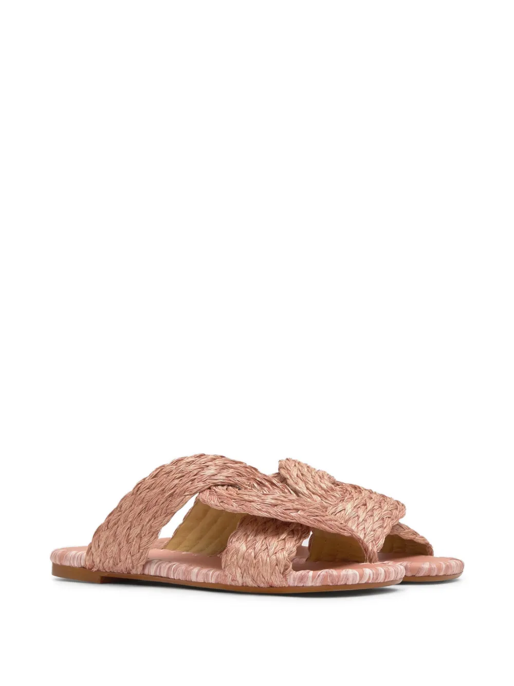 Castañer braided crossover-strap flat sandals Roze
