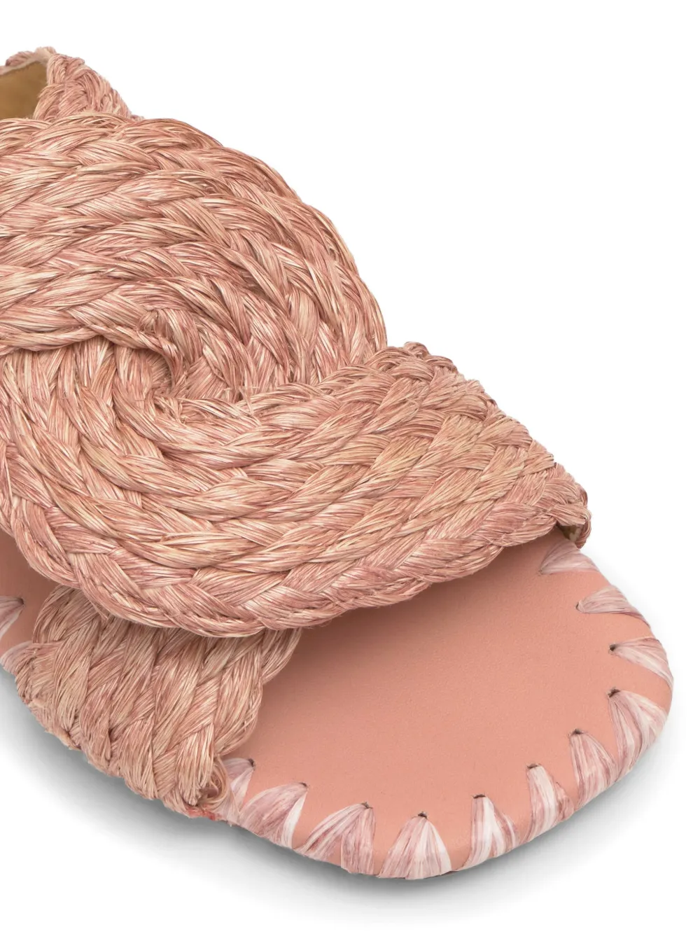 Castañer braided crossover-strap flat sandals Roze