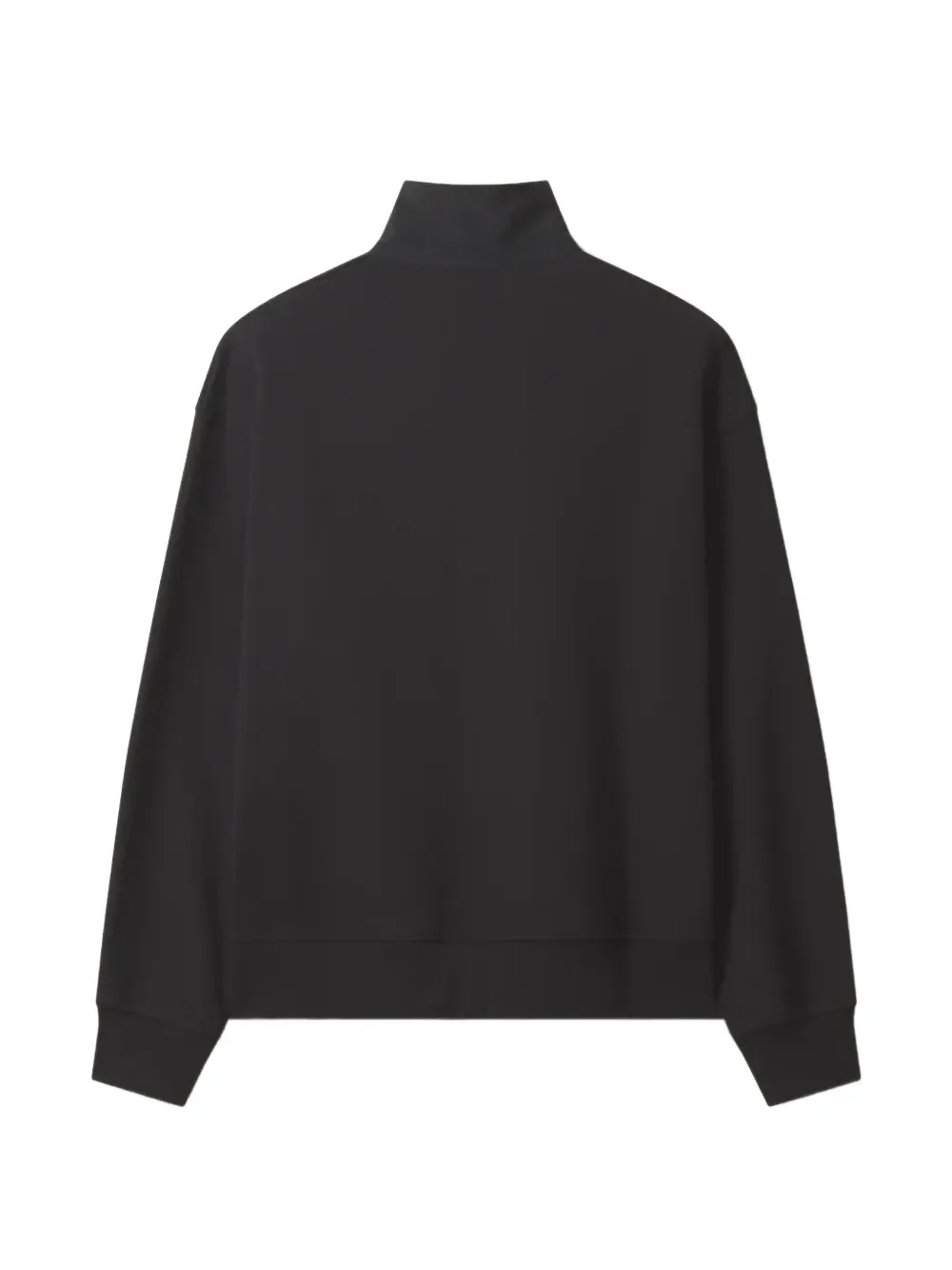 Maison Kitsuné Trui met halve rits en nylon zak Zwart