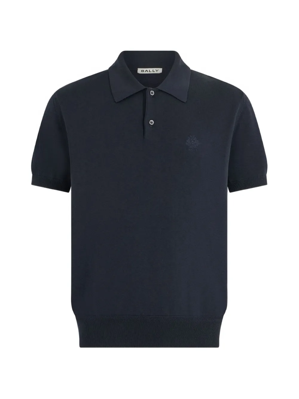 Bally embroidered-logo knitted polo shirt - Blau