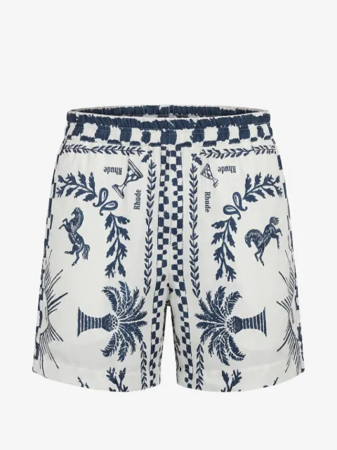 RHUDE graphic-print drawstring shorts