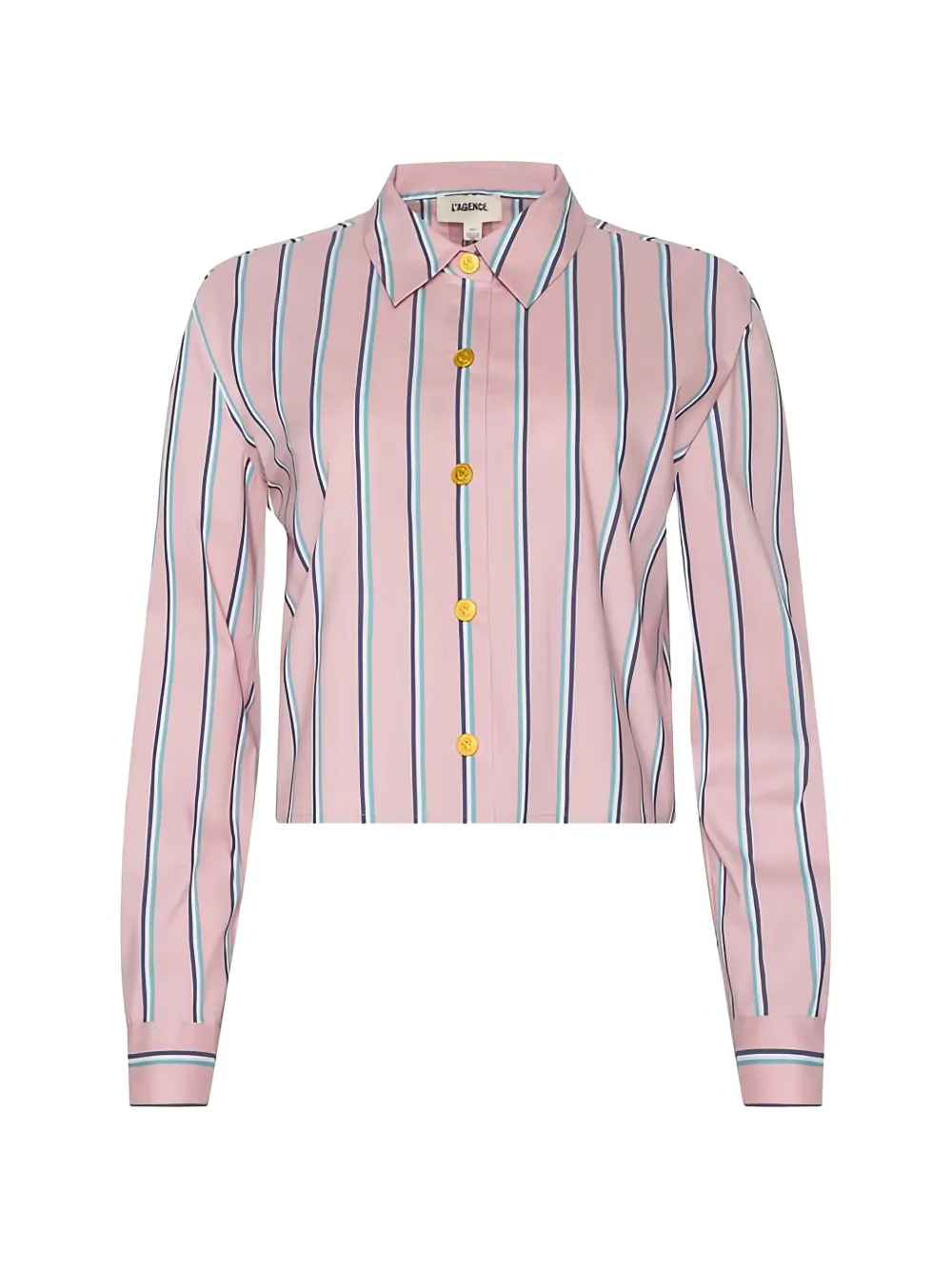 L'Agence Cosette striped cropped shirt - Rosa