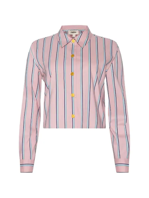 L'Agence Cosette striped cropped shirt