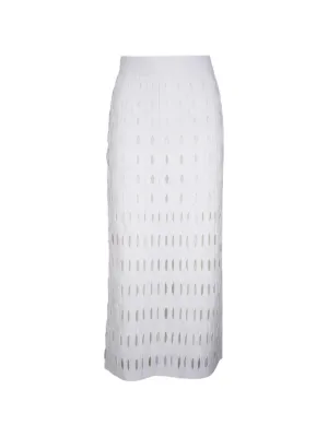 Issey Miyake Shadow Study Pleated Maxi Skirt | White | FARFETCH