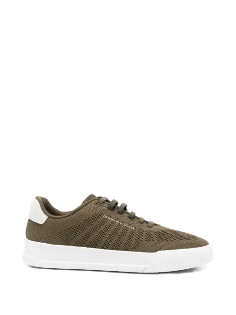 Tommy Hilfiger knit suede-trim sneakers