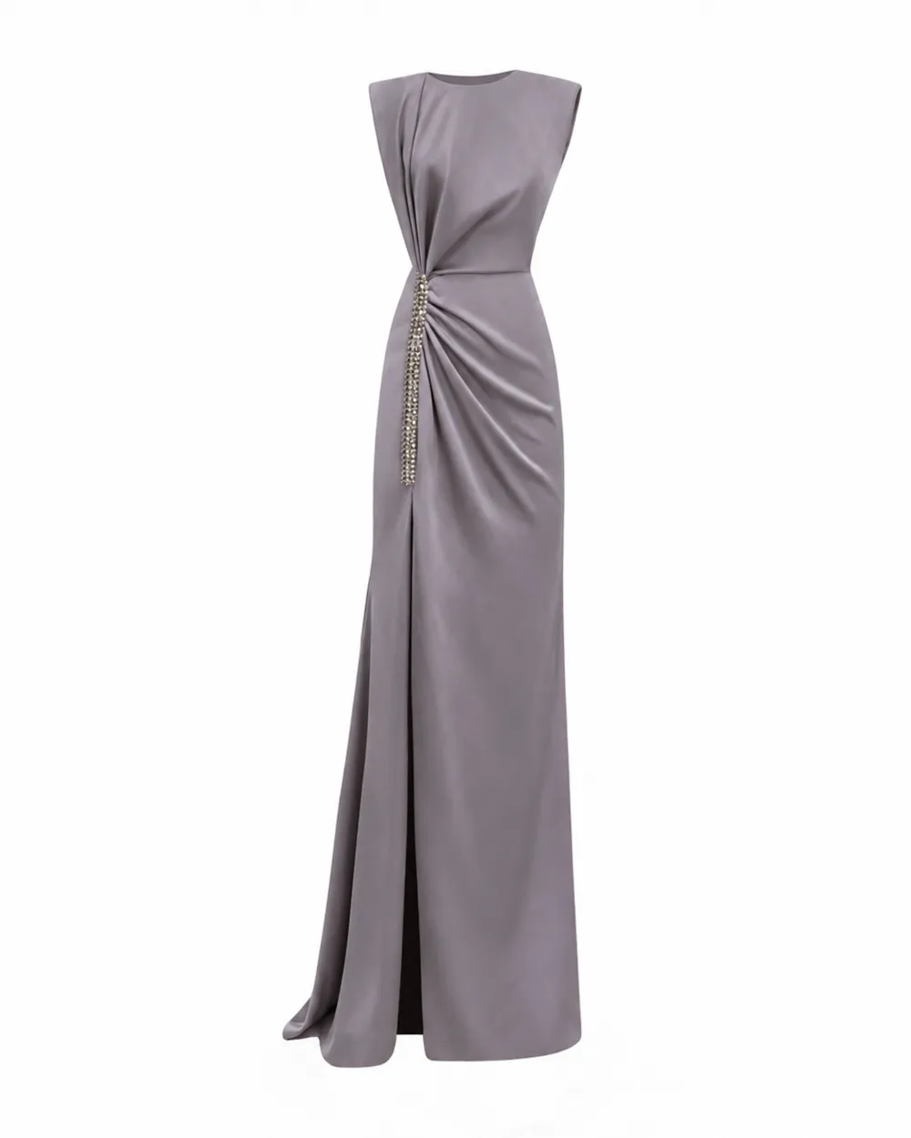 Gemy Maalouf draped crystal-embellished dress - Grey