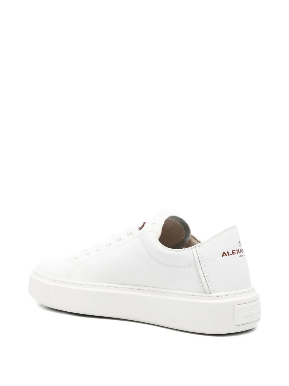 Alexander Smith London pebbled-leather sneakers Wit
