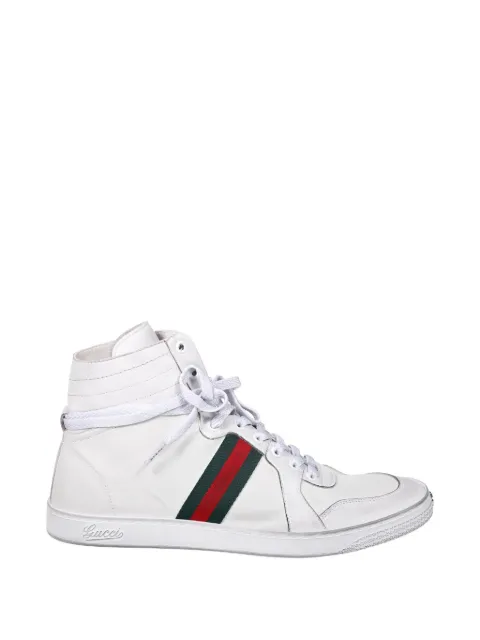 Gucci Web-stripe high-top sneakers