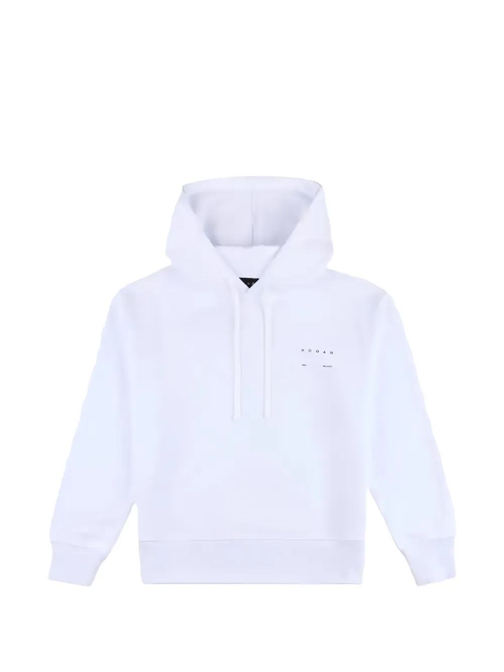 Hogan logo-print drawstring hoodie - Bianco