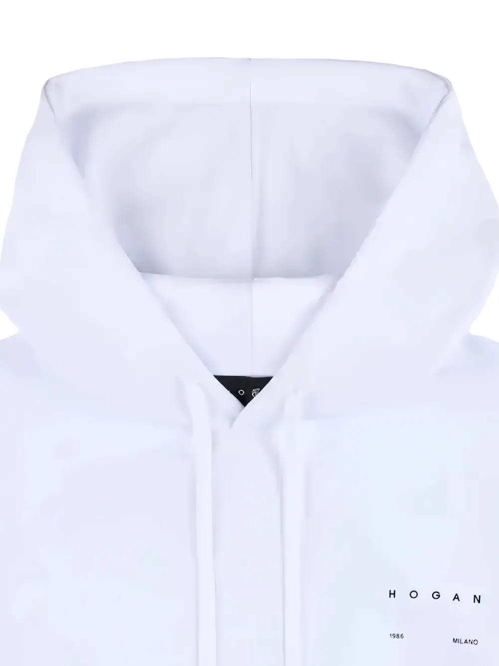 Hogan Hoodie met logoprint en trekkoord Wit