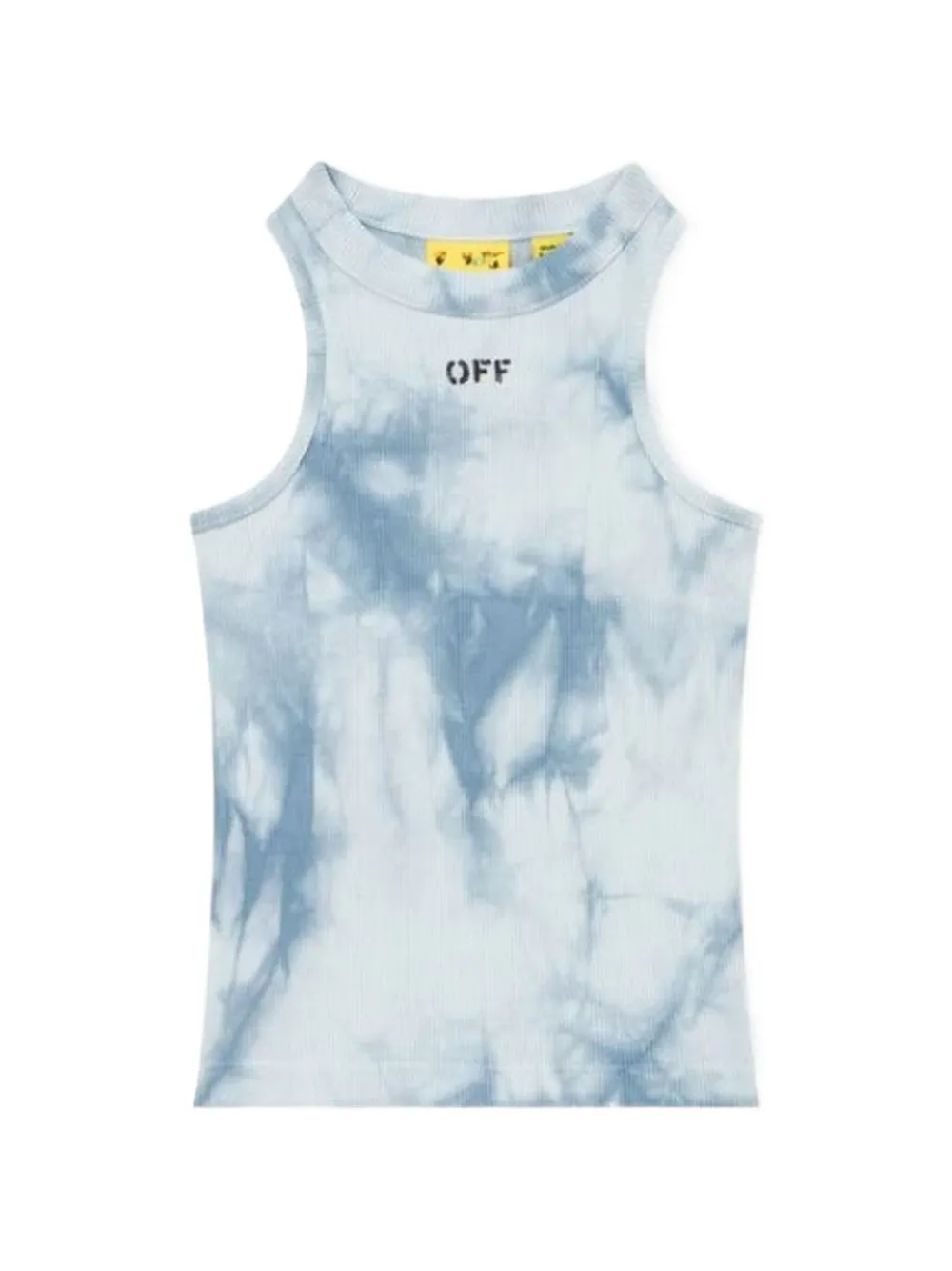 Off-White Kids tie-dye ribbed top - Blu