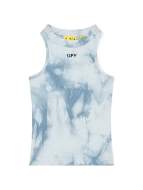 Off-White Kids tie-dye ribbed top