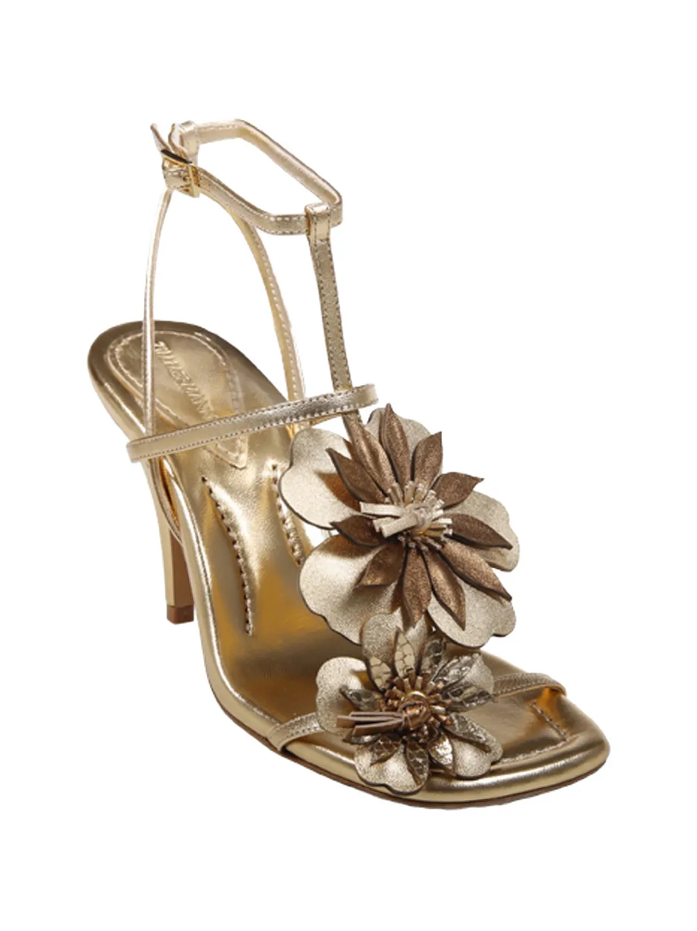 ZIMMERMANN Belara metallic leren sandalen Goud