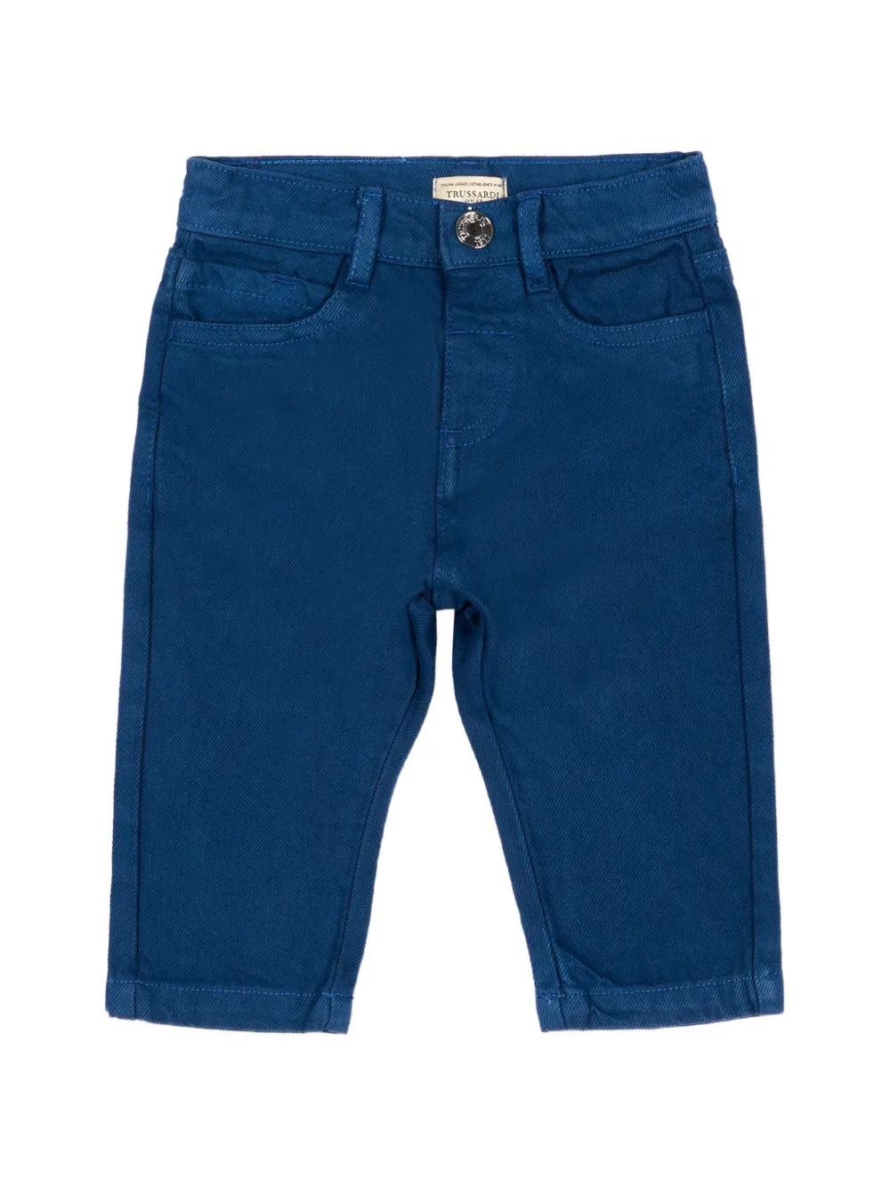 TRUSSARDI JUNIOR logo-patch cotton jeans - Blu