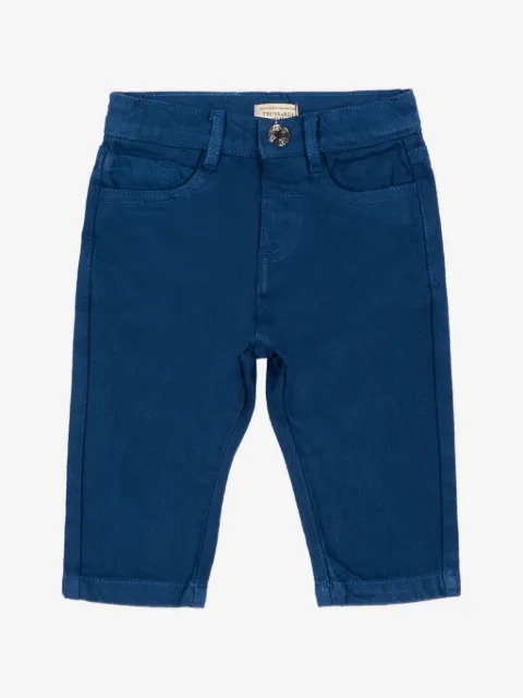 TRUSSARDI JUNIOR logo-patch cotton jeans