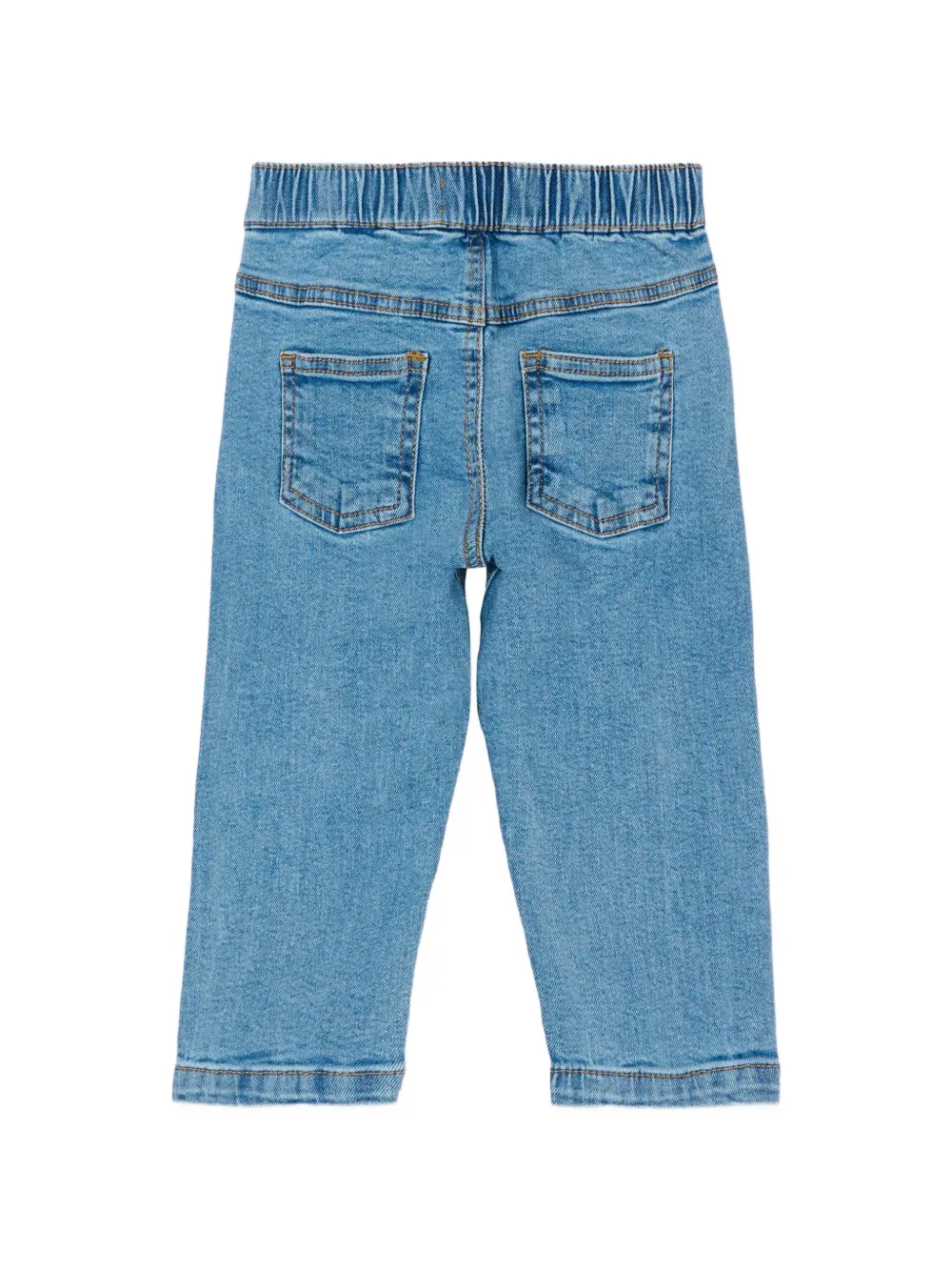 TRUSSARDI JUNIOR Jeans met elastische taille en geborduurd logo Blauw