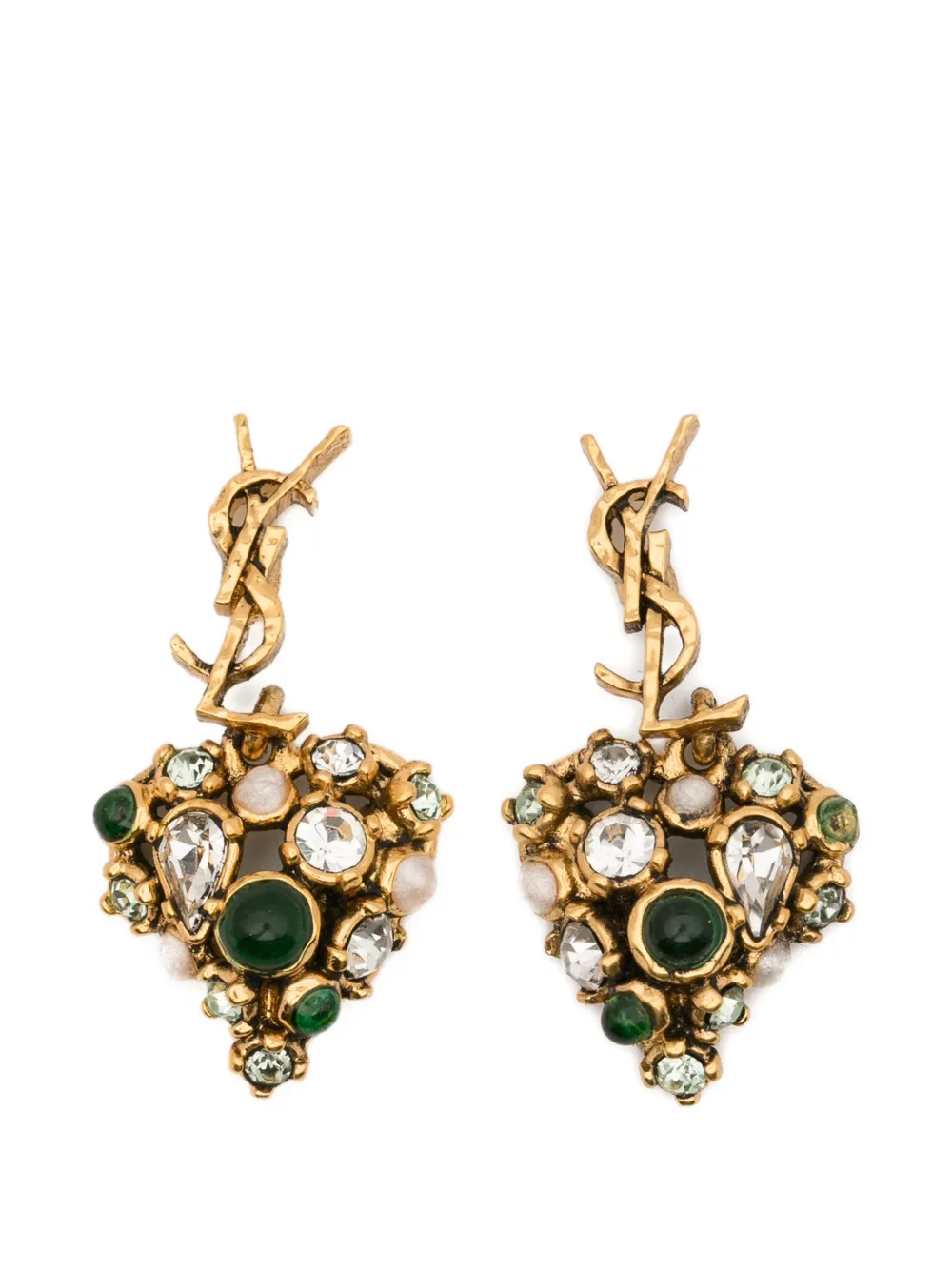 Saint Laurent Cassandre drop earrings - Gold