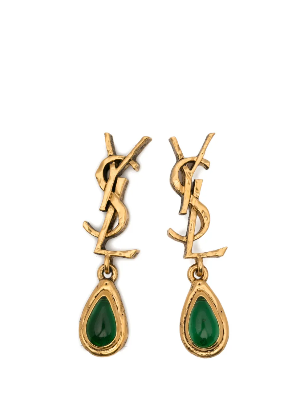 Saint Laurent Cassandre drop earrings - Gold