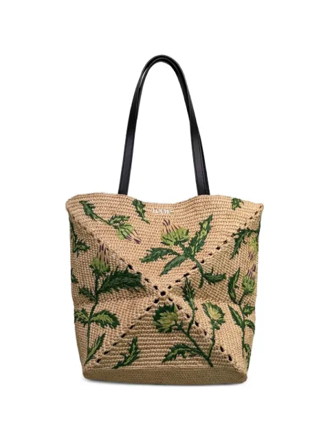 LOEWE Puzzle Fold artichoke-embroidered tote bag