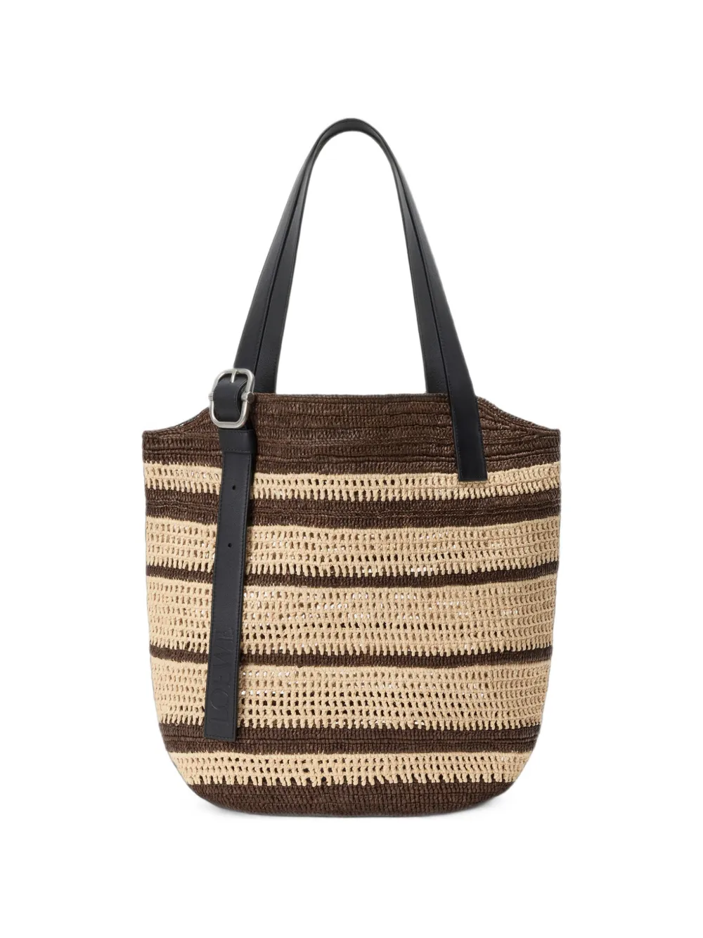 LOEWE Loop Basket striped shoulder bag