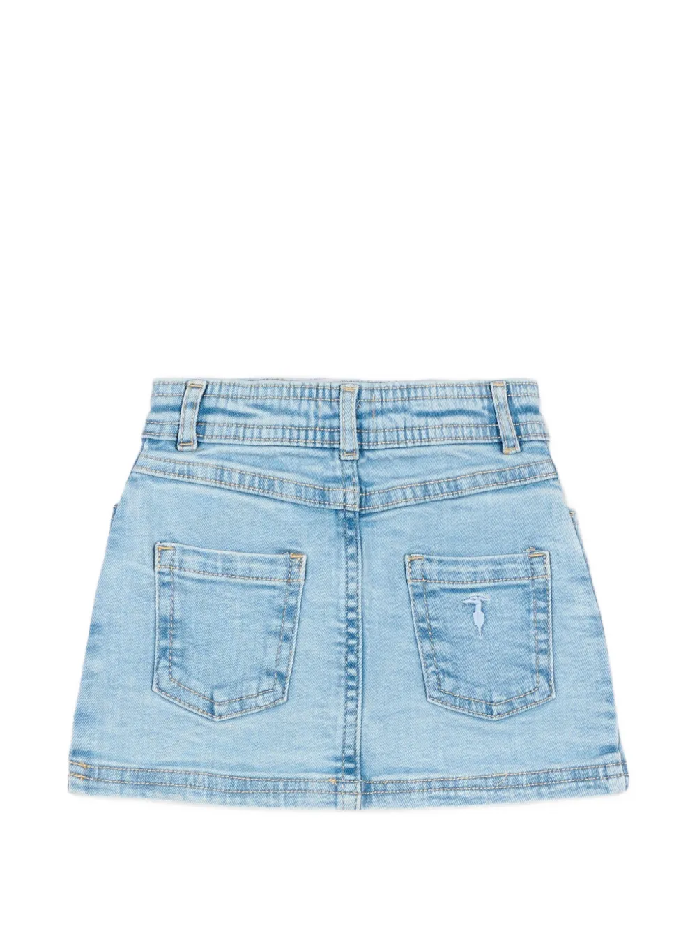 TRUSSARDI JUNIOR Spijkerrok met geborduurd logo Blauw