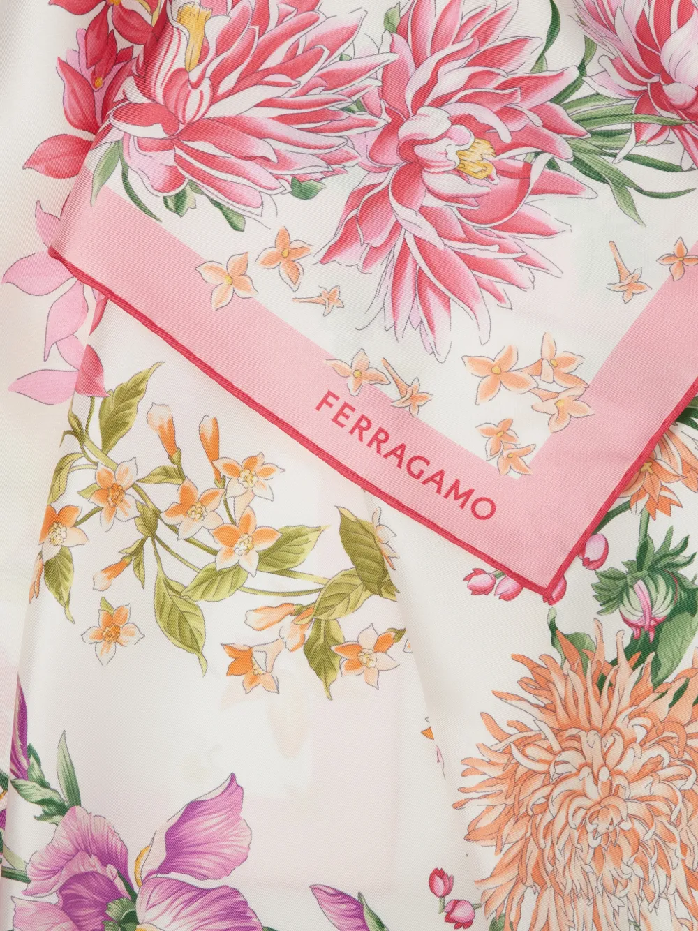 Ferragamo フローラル スカーフ | ピンク | FARFETCH JP