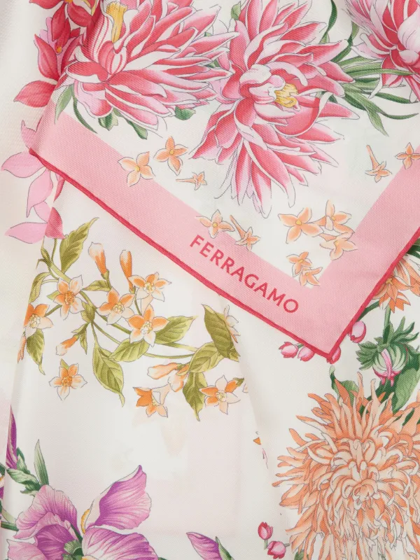 Ferragamo フローラル スカーフ | ピンク | FARFETCH JP