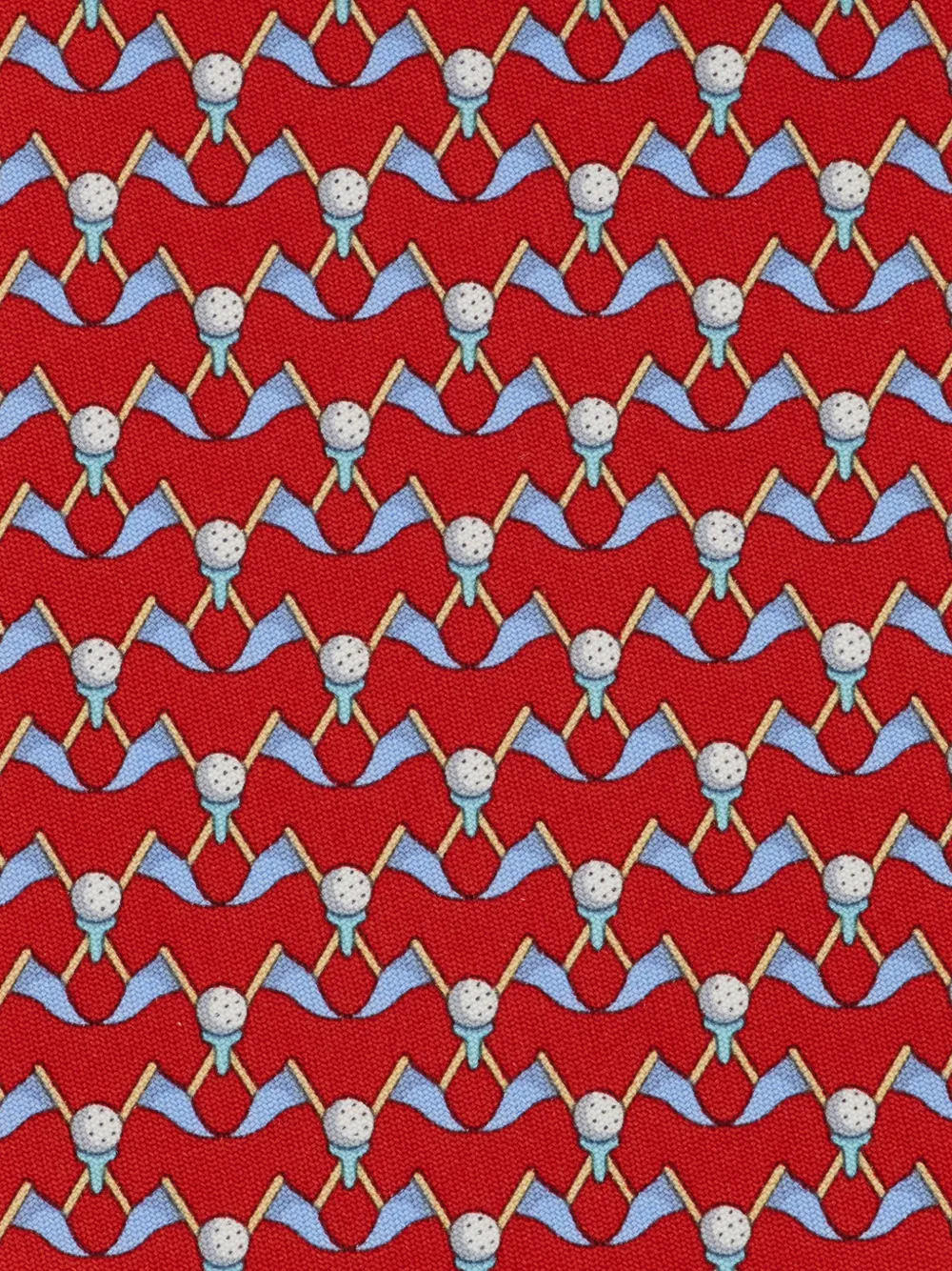Ferragamo Zijden stropdas met Club-print Rood