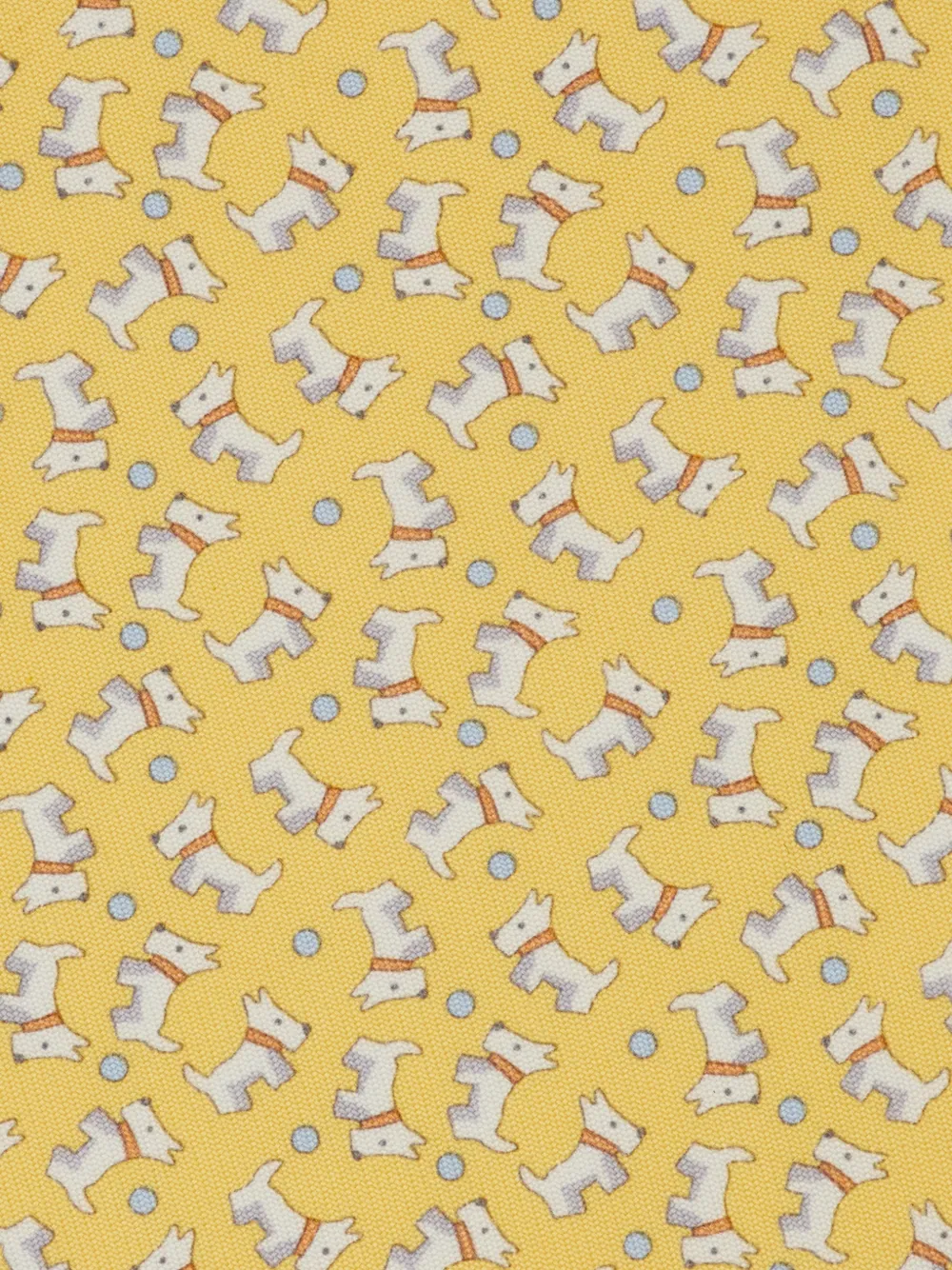 Ferragamo Zijden stropdas met Charlie-print Geel