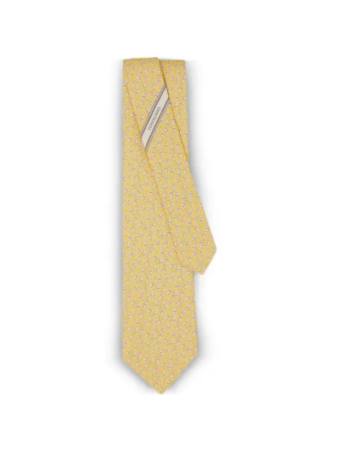 Ferragamo corbata de seda con Charlie estampado