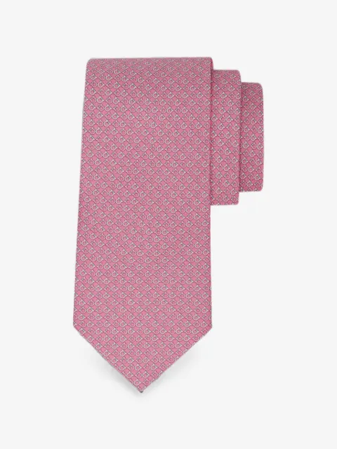 Ferragamo Gancini Square print silk tie