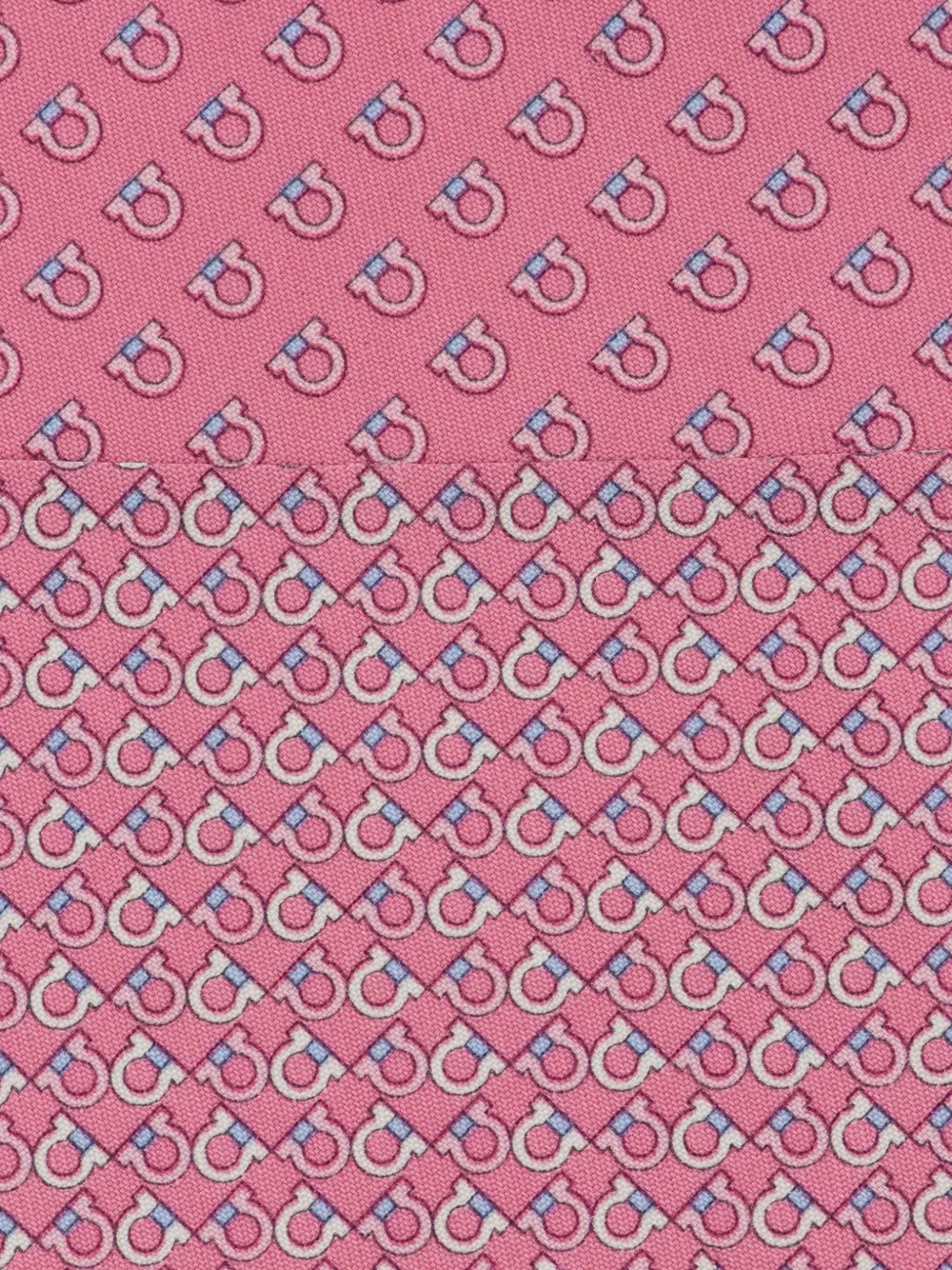 Ferragamo Zijden stropdas met Gancini-print Roze