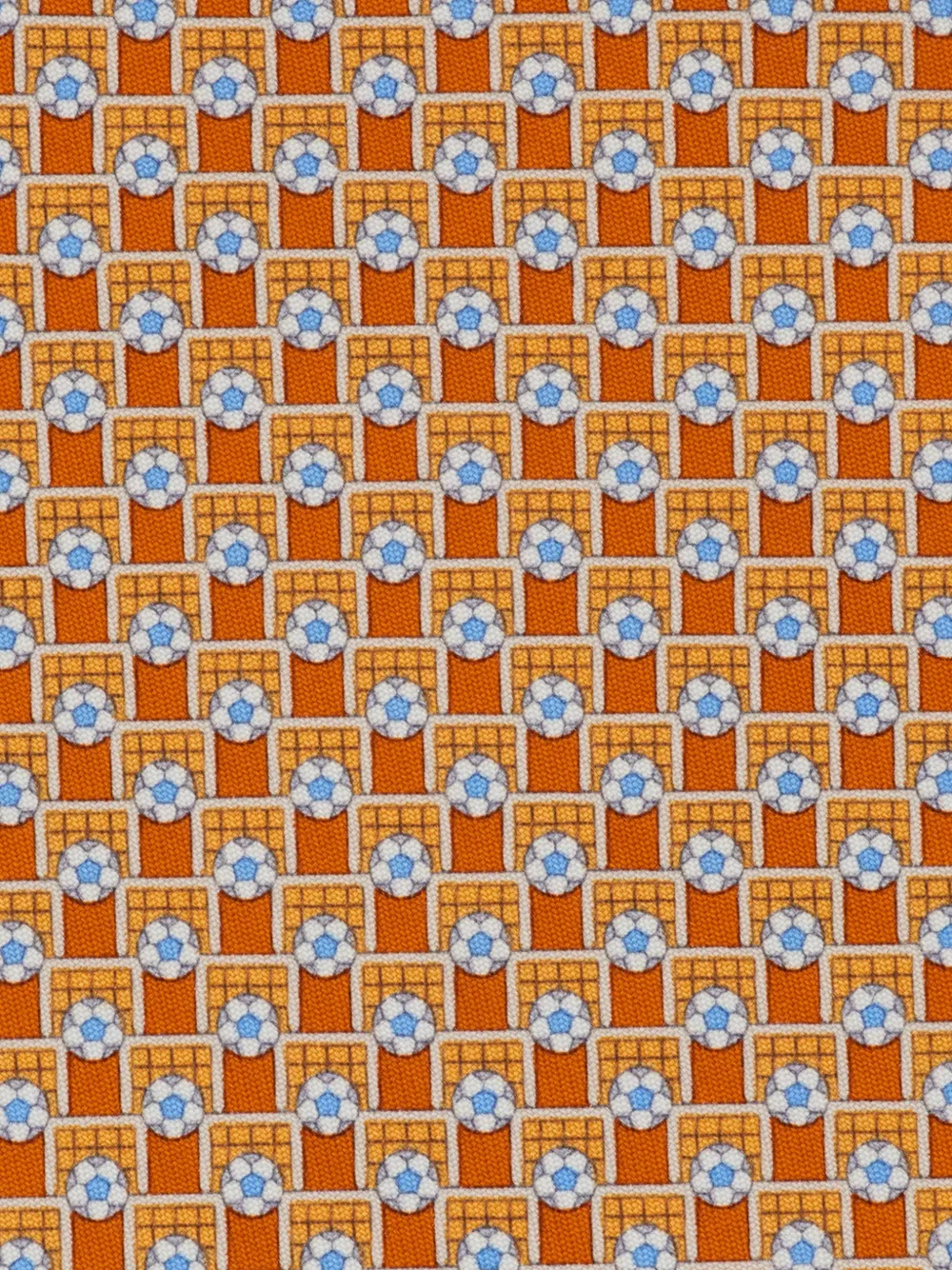 Ferragamo Zijden stropdas met toernooiprint Oranje